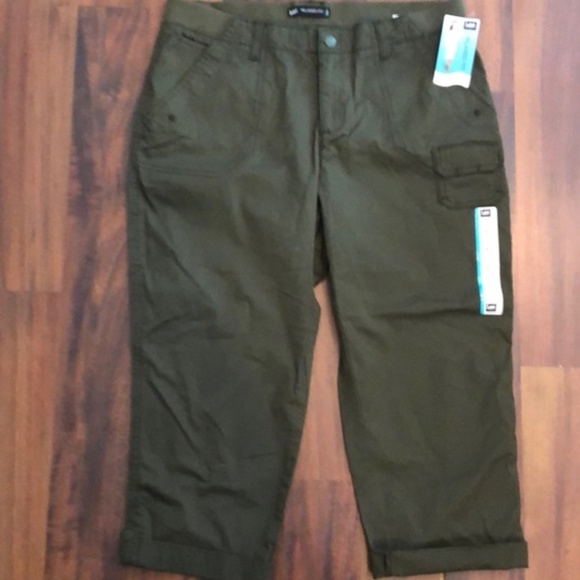 lee relaxed fit capris elastic waist